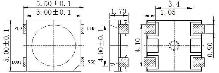 SK6812燈珠封裝尺寸